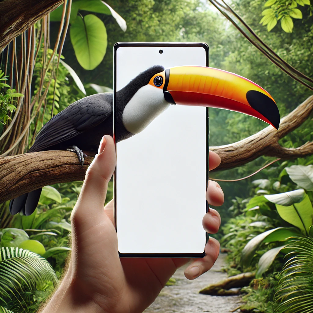DALL·E 2024-11-21 12.35.37 - A hyper-realistic image showing a human hand holding a modern smartphone with a pure white screen (#ffffff) positioned in the foreground, directly in DALL·E 2024-11-21 12.35.37 - A hyper-realistic image showing a human hand holding a modern smartphone with a pure white screen (#ffffff) positioned in the foreground, directly in
